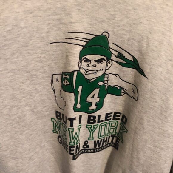 Vintage New York jets sweatshirt I bleed green - Picture 2 of 3